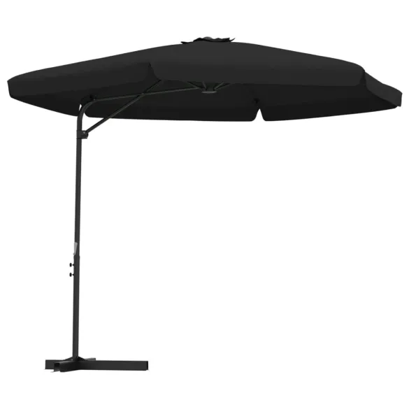 Umbrelă de Soare Grădină 300 cm - Oțel Negru | Livrare Gratuită