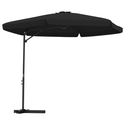 Umbrelă de Soare Grădină 300 cm - Oțel Negru | Livrare Gratuită