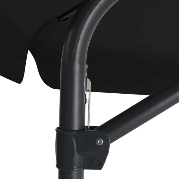 Umbrelă de Soare Grădină 300 cm - Oțel Negru | Livrare Gratuită