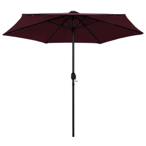 Umbrelă de soare cu LED-uri solare - 270 cm - Bordo 2