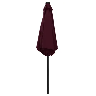 Umbrelă de soare cu LED-uri solare - 270 cm - Bordo