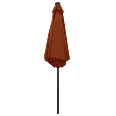 Umbrelă de soare cu LED-uri și panou solar - 270 cm