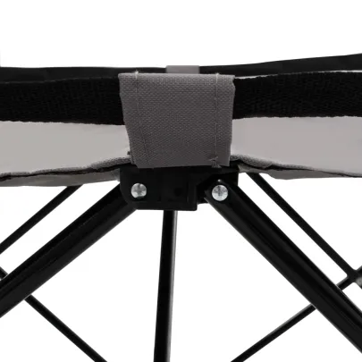 Șezlong Pliabil Gri - Oțel Rezistent - Livrare Gratuită