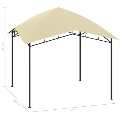 Pavilion Grădină Crem 3x3m - Protectie Soare | Livrare Gratuită
