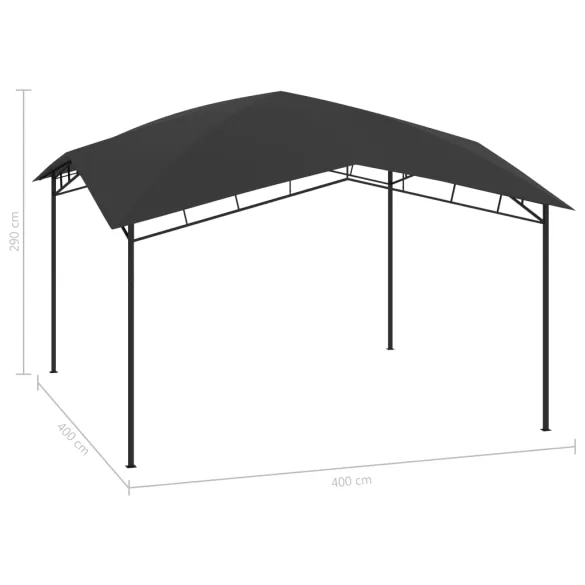Pavilion Grădină Antracit 4x4m | Cort Exterior Rezistent