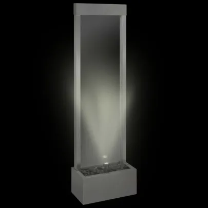 Fântână Grădină Argintiu - Oțel Inoxidabil cu LED | Livrare Gratuită