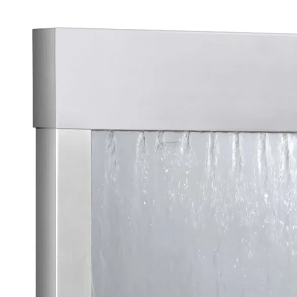 Fântână Grădină Argintiu - Oțel Inoxidabil cu LED | Livrare Gratuită