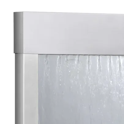 Fântână Grădină Argintiu - Oțel Inoxidabil cu LED | Livrare Gratuită