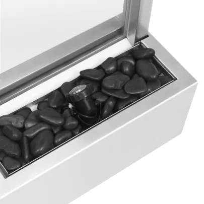 Fântână Grădină Argintiu - Oțel Inoxidabil cu LED | Livrare Gratuită