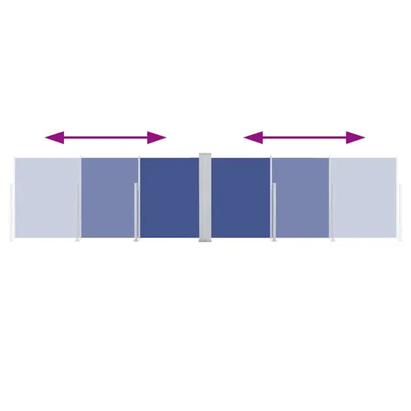 Copertină Laterală Retractabilă Albastră - 120x600 cm