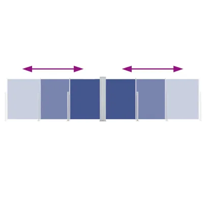 Copertină Laterală Retractabilă Albastră - 120x600 cm