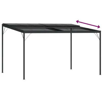 Pavilion Gradină Antracit 4x3m - Acoperiș Protectie UV