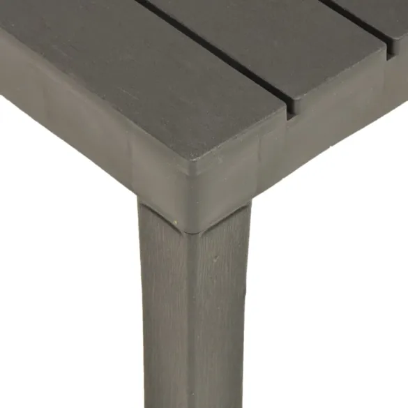 Masă Grădină Antracit Plastic 78x78 cm | Livrare Gratuită