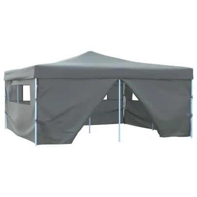 Pavilion Pliabil 5x5m cu Pereți Laterali Antracit