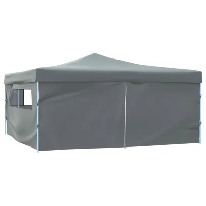 Pavilion Pliabil 5x5m cu Pereți Laterali Antracit