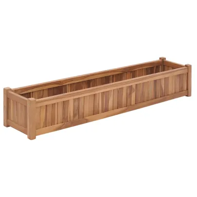 Strat Înălțat din Lemn Masiv de Tec - 150x30x25 cm