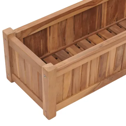 Strat Înălțat din Lemn Masiv de Tec - 150x30x25 cm
