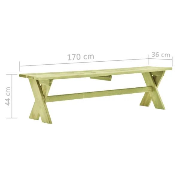 Bancă Grădină Lemn Pin 170 cm - Livrare Gratuită