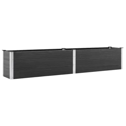 Strat Ridicat Grădină WPC Gri 300x50x54 cm - Livrare Gratuită