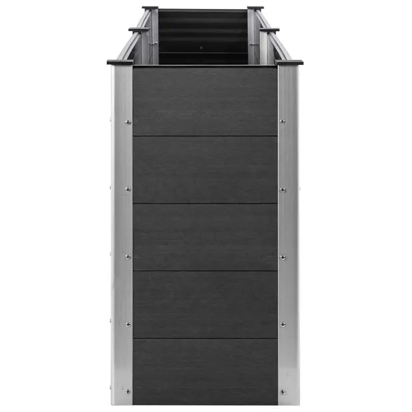 Strat Înălțat Grădină WPC Gri | Livrare Gratuită