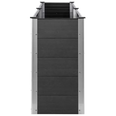 Strat Înălțat Grădină WPC Gri | Livrare Gratuită