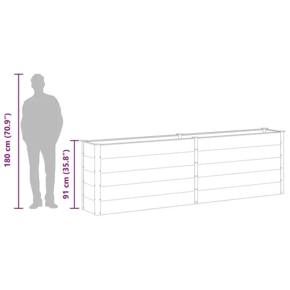 Strat Înălțat Grădină WPC Gri | Livrare Gratuită