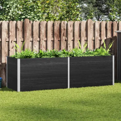 Strat Ridicat Grădină WPC 300x100 cm - Gri | Livrare Gratuită