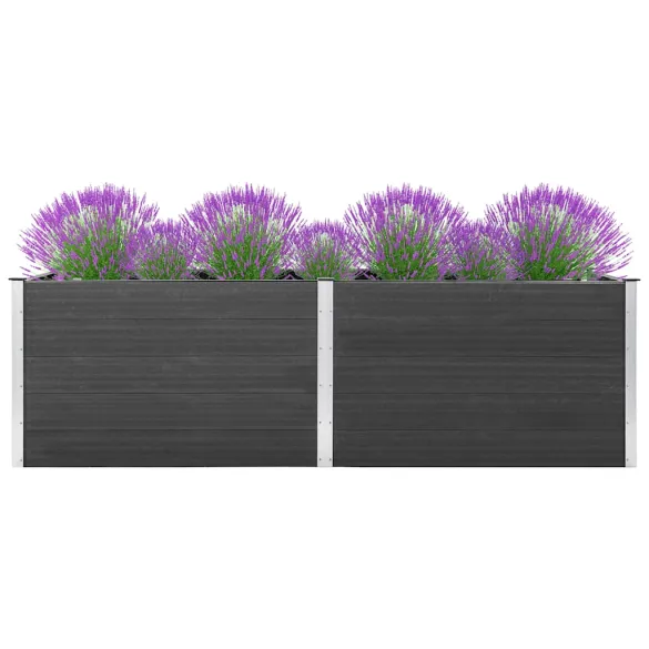 Strat Ridicat Grădină WPC 300x100 cm - Gri | Livrare Gratuită