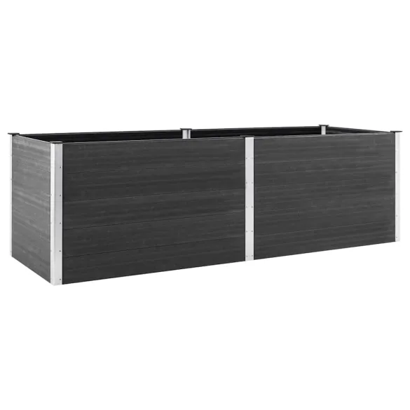 Strat Ridicat Grădină WPC 300x100 cm - Gri | Livrare Gratuită