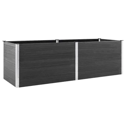 Strat Ridicat Grădină WPC 300x100 cm - Gri | Livrare Gratuită