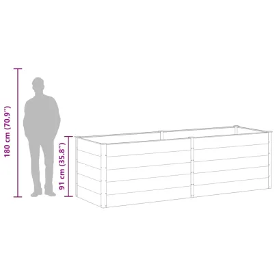 Strat Ridicat Grădină WPC 300x100 cm - Gri | Livrare Gratuită