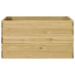 Strat Înălțat Grădină Lemn Pin 100x100x54 cm 2