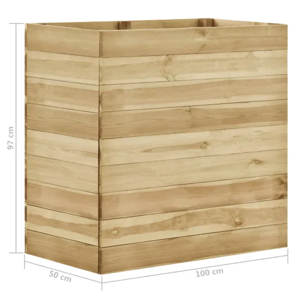 Strat Grădină Înalt din Lemn de Pin - 100x50x97 cm