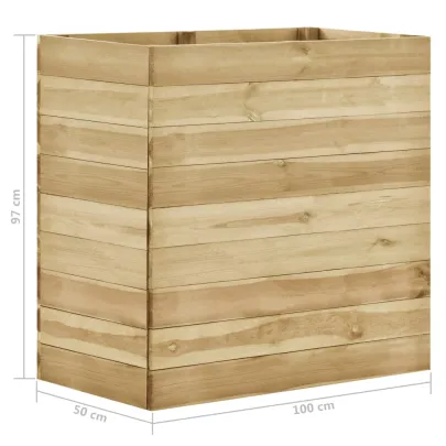 Strat Grădină Înalt din Lemn de Pin - 100x50x97 cm