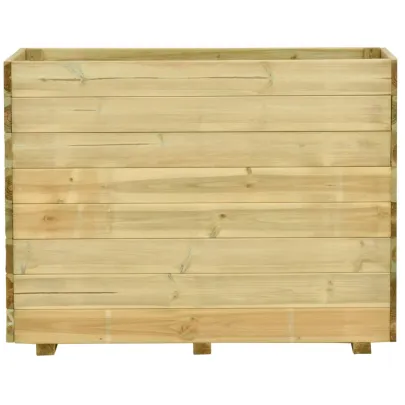 Strat Înălțat Grădină cu Podea - Lemn Pin Treated