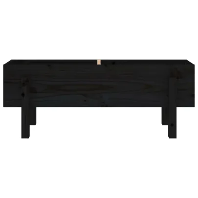 Strat Înălțat Grădină Lemn Masiv Pin Negru 101x30x38 cm