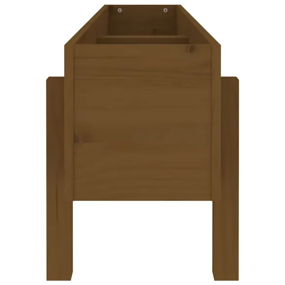 Strat Înălțat Grădină Lemn Masiv Pin 121x30x38 cm