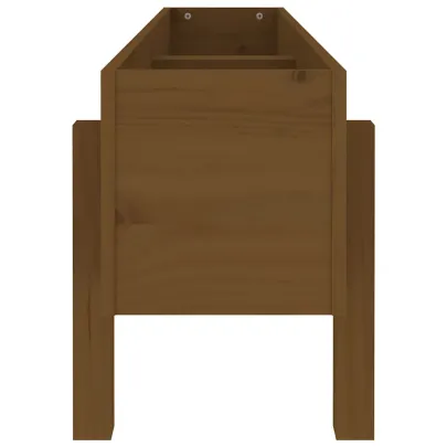 Strat Înălțat Grădină Lemn Masiv Pin 121x30x38 cm