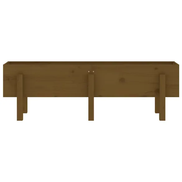 Strat Înălțat Grădină Lemn Masiv Pin 121x30x38 cm