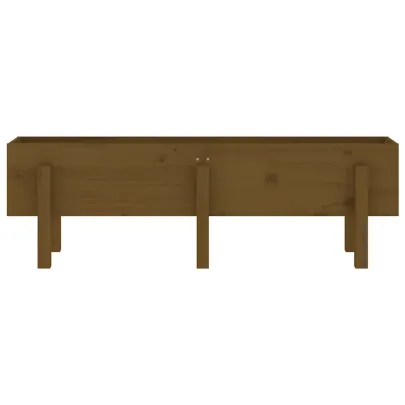 Strat Înălțat Grădină Lemn Masiv Pin 121x30x38 cm