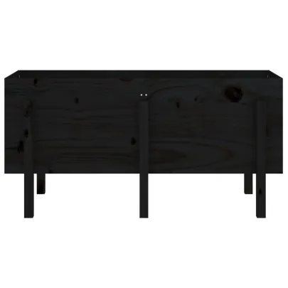 Strat Înălțat Grădină Lemn Masiv Pin Negru 121x50x57 cm