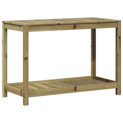 Masă de plantare cu raft - lemn de pin tratat - 108x50x75 cm