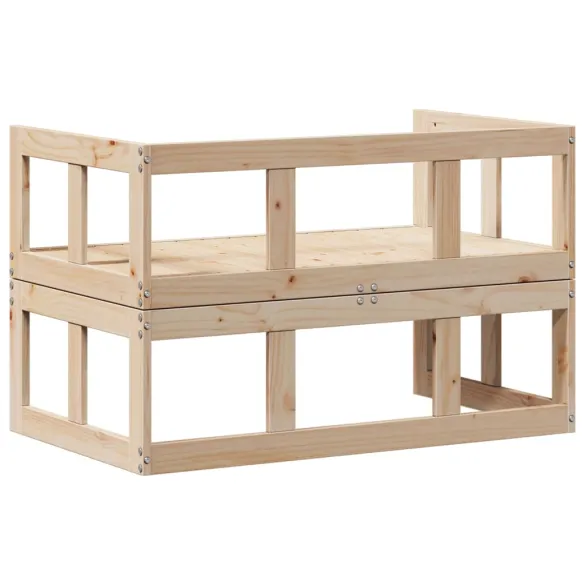 Canapea Extensibilă Grădină Lemn Masiv - Livrare Gratuită