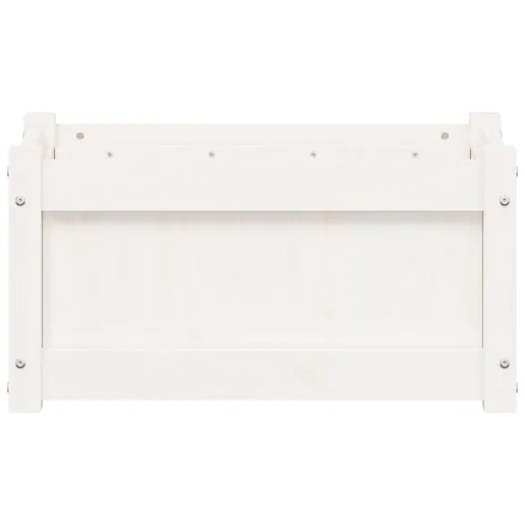 Jardinieră Grădină Lemn Masiv Pin - Alb, 60x31x31 cm