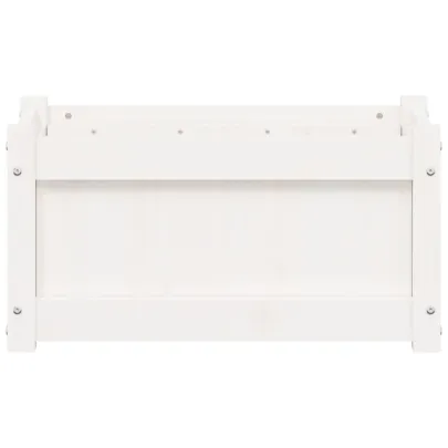 Jardinieră Grădină Lemn Masiv Pin - Alb, 60x31x31 cm