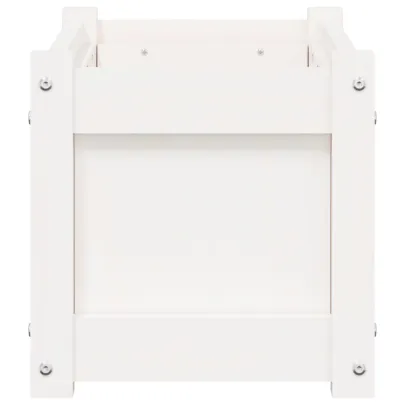 Jardinieră Grădină Lemn Masiv Pin - Alb, 60x31x31 cm