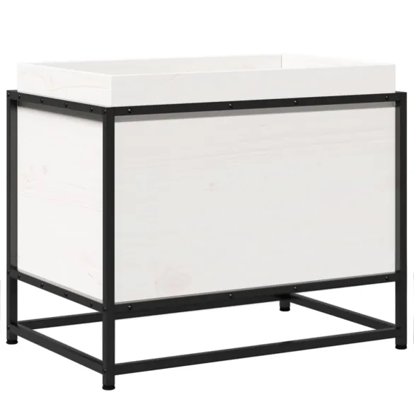 Jardinieră Grădină Albă - Lemn Masiv de Pin - Livrare Gratuită