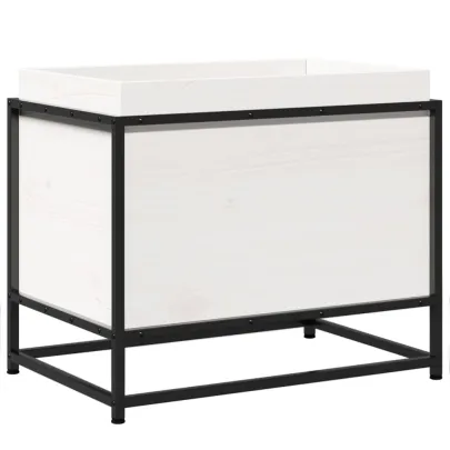 Jardinieră Grădină Albă - Lemn Masiv de Pin - Livrare Gratuită