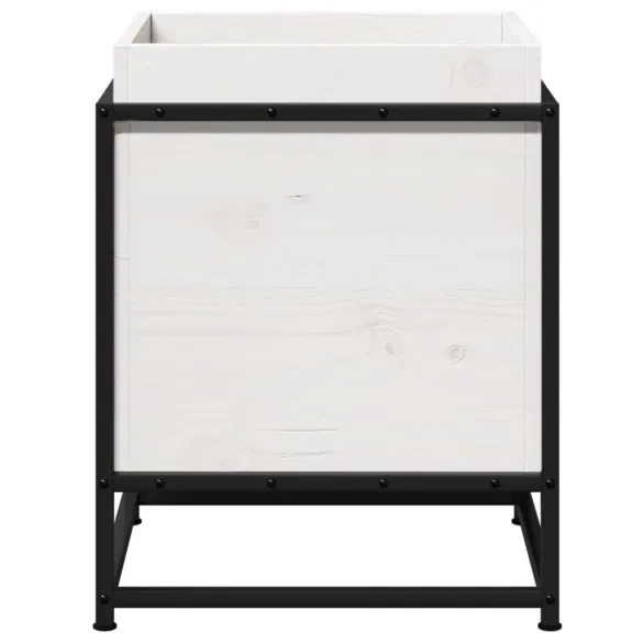 Jardinieră Grădină Albă - Lemn Masiv de Pin - Livrare Gratuită