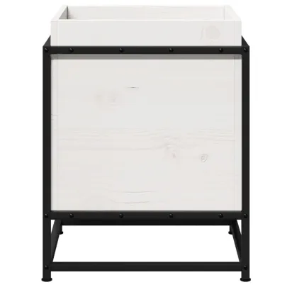 Jardinieră Grădină Albă - Lemn Masiv de Pin - Livrare Gratuită